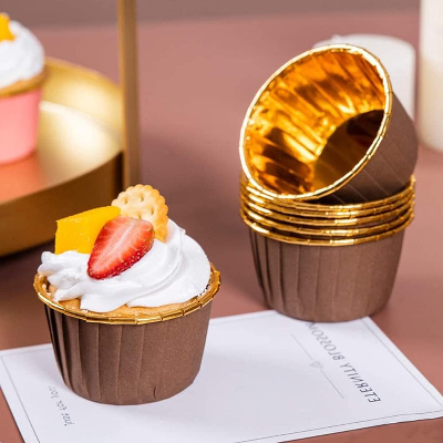 Caissette pour Muffins - CupcakeWrappers™ - Marron Dorée