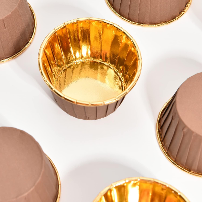 Caissette pour Muffins - CupcakeWrappers™ - Marron Dorée