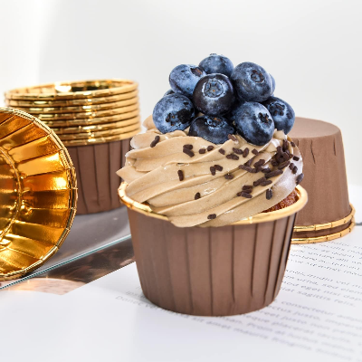 Caissette pour Muffins - CupcakeWrappers™ - Marron Dorée