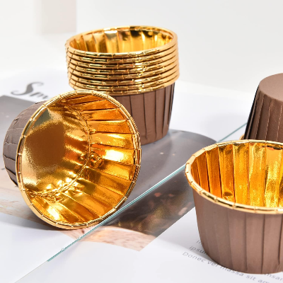 Caissette pour Muffins - CupcakeWrappers™ - Marron Dorée